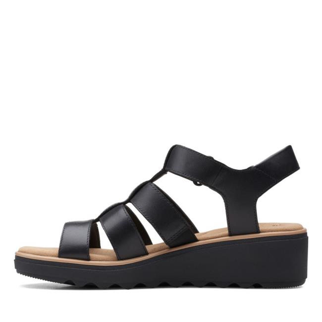 Women's Clarks Jillian Quartz Sandals Black | CLK732SXZ