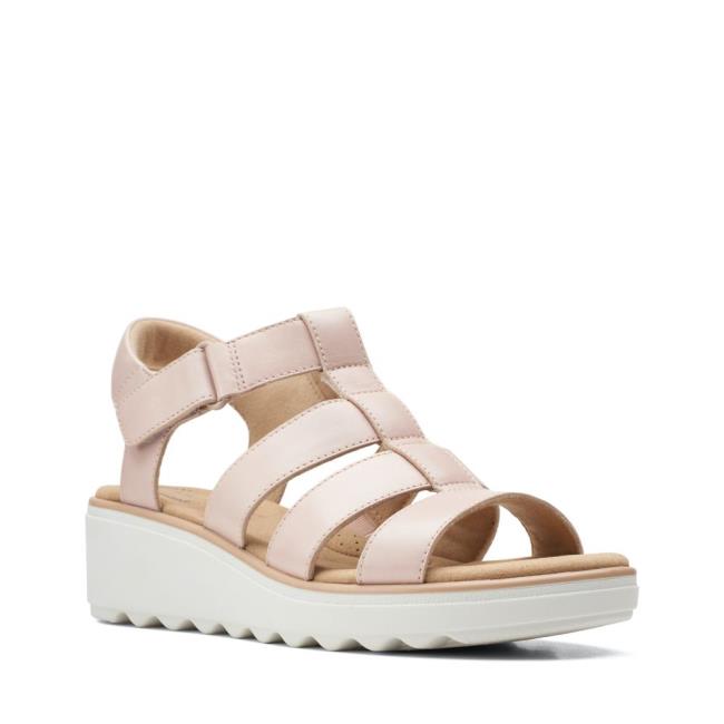 Women's Clarks Jillian Quartz Sandals Rose | CLK918YMZ