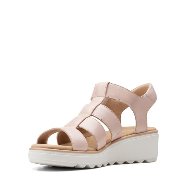 Women's Clarks Jillian Quartz Sandals Rose | CLK918YMZ