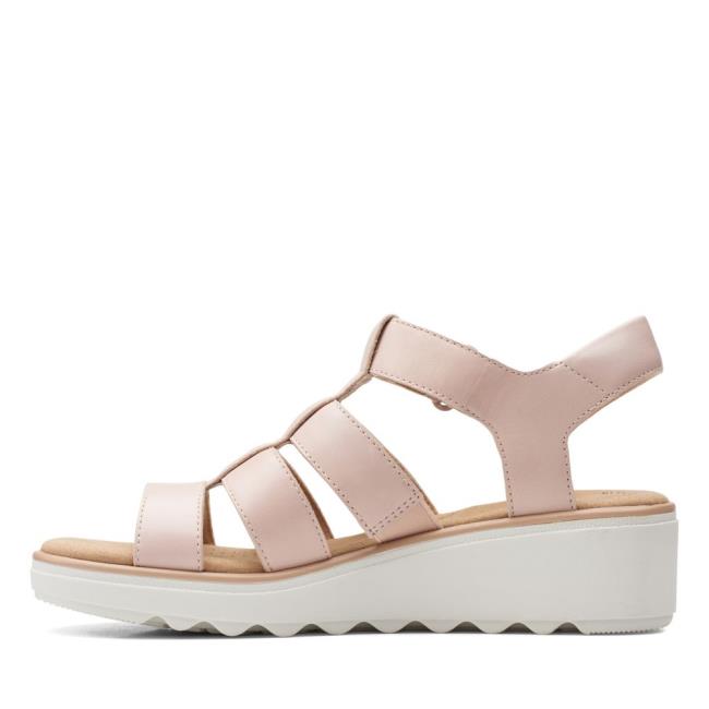 Women's Clarks Jillian Quartz Sandals Rose | CLK918YMZ