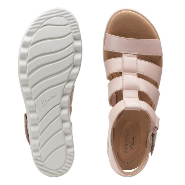 Women's Clarks Jillian Quartz Sandals Rose | CLK918YMZ