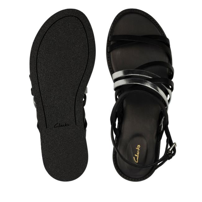 Women's Clarks Karsea Ankle Sandals Black | CLK529PSQ