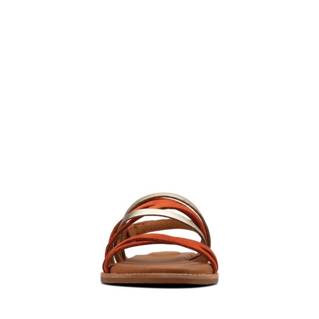 Women's Clarks Karsea Ankle Sandals Light Orange | CLK594JVN