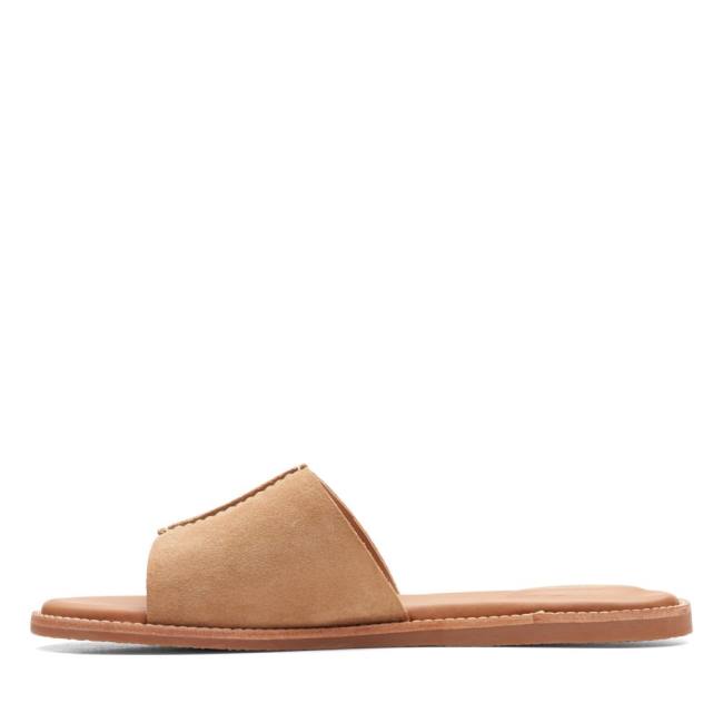 Women's Clarks Karsea Mule Sandals Khaki | CLK518HSO