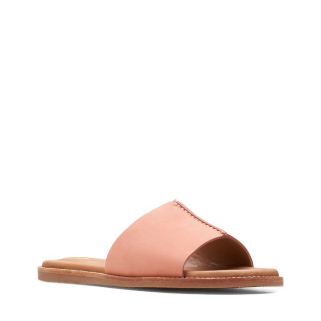 Women's Clarks Karsea Mule Sandals Pink | CLK635QME