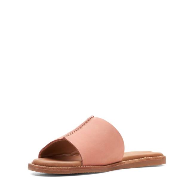 Women's Clarks Karsea Mule Sandals Pink | CLK635QME