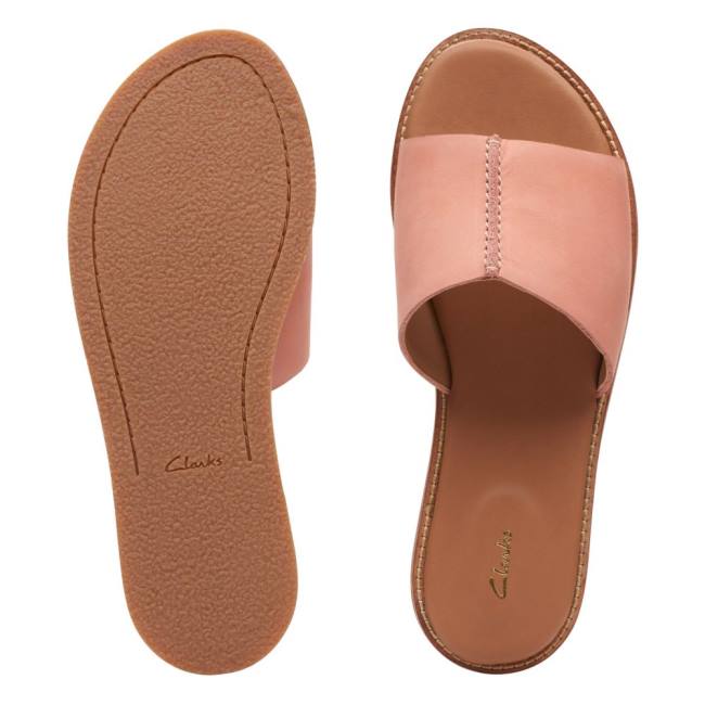 Women's Clarks Karsea Mule Sandals Pink | CLK635QME