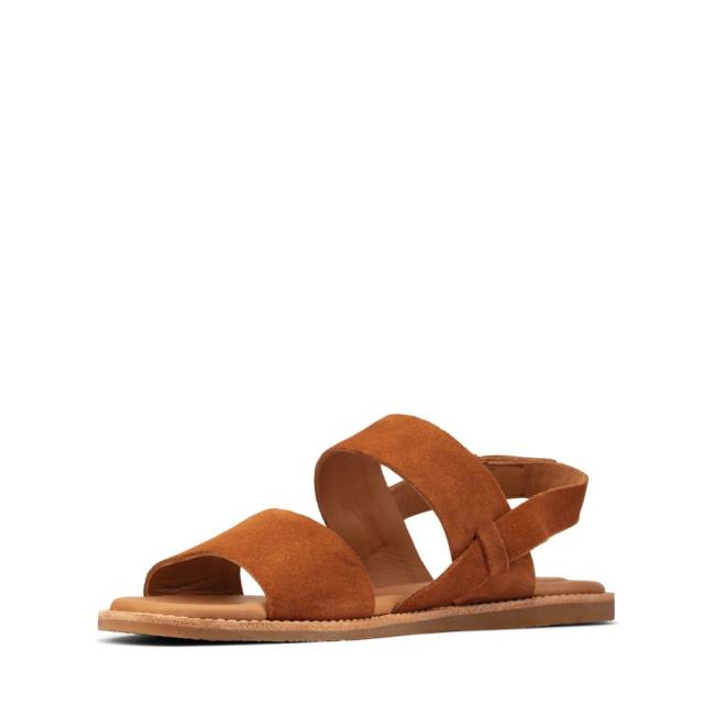 Women's Clarks Karsea Strap Sandals Brown | CLK682JIS