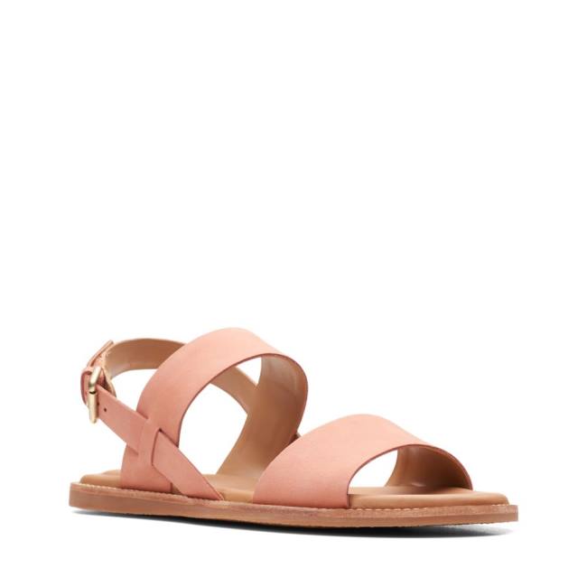 Women's Clarks Karsea Strap Sandals Light Coral | CLK901OTI