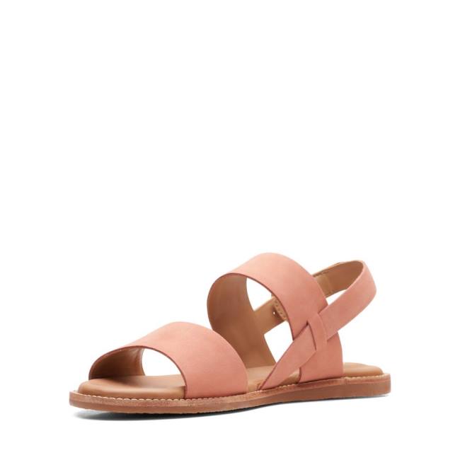 Women's Clarks Karsea Strap Sandals Light Coral | CLK901OTI