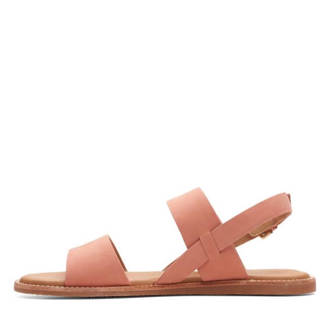 Women's Clarks Karsea Strap Sandals Light Coral | CLK901OTI