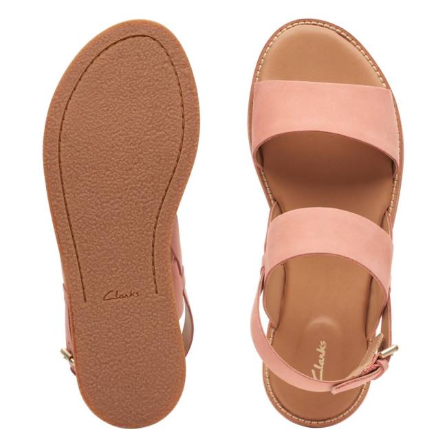 Women's Clarks Karsea Strap Sandals Light Coral | CLK901OTI