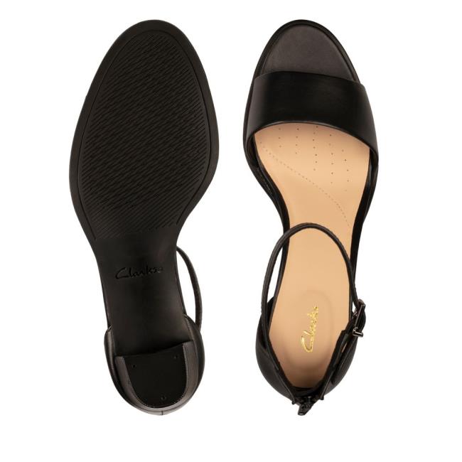 Women's Clarks Kaylin 60 2 Part Sandals Black | CLK165YZW