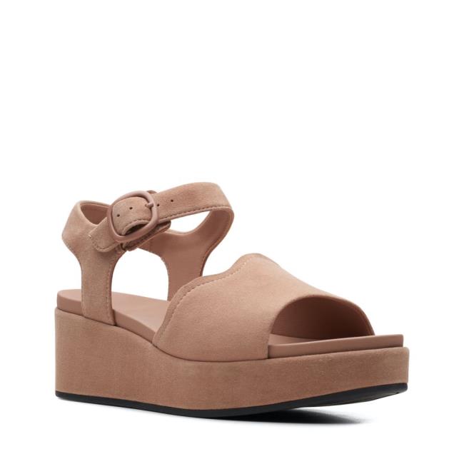 Women's Clarks Kimmei Way Sandals Dark Pink | CLK147CIK