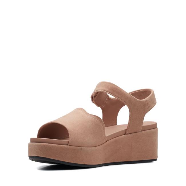 Women's Clarks Kimmei Way Sandals Dark Pink | CLK147CIK