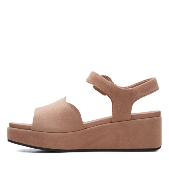 Women's Clarks Kimmei Way Sandals Dark Pink | CLK147CIK