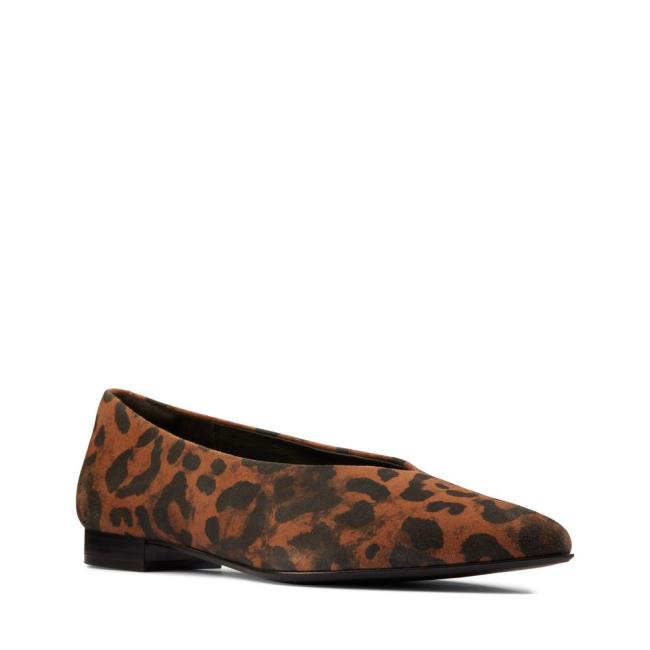 Women's Clarks Laina15 Easy Flat Shoes Leopard | CLK410CET