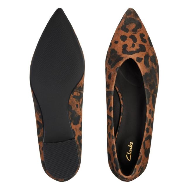 Women's Clarks Laina15 Easy Flat Shoes Leopard | CLK410CET