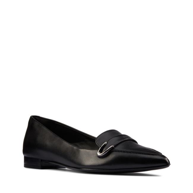 Women's Clarks Laina 15 Buckle Loafers Black | CLK712VEI