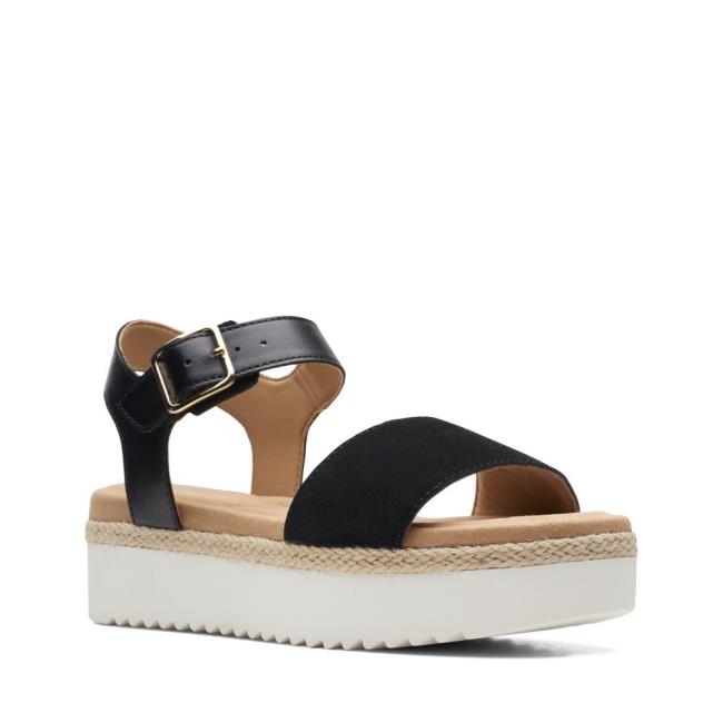 Women's Clarks Lana Shore Sandals Black | CLK804RLO