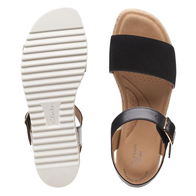 Women's Clarks Lana Shore Sandals Black | CLK804RLO