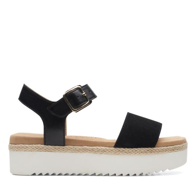 Women\'s Clarks Lana Shore Sandals Black | CLK804RLO