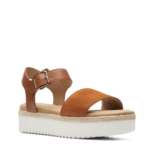 Women's Clarks Lana Shore Sandals Dark Brown | CLK438YRE