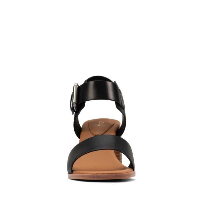 Women's Clarks Landra 70 Strap Sandals Black | CLK204WLY