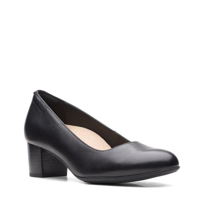 Women's Clarks Linnae Pump Black Shoes Black | CLK962NDF