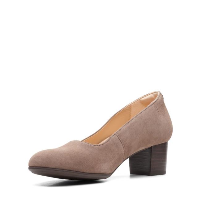 Women's Clarks Linnae Pump Heels Shoes Grey | CLK890DPJ