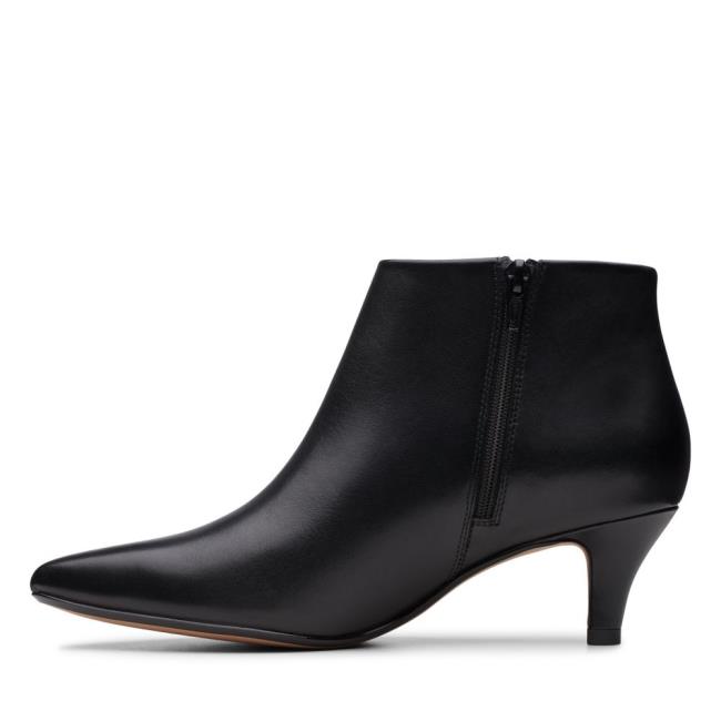 Women's Clarks Linvale Sea Heeled Boots Black | CLK421CEV