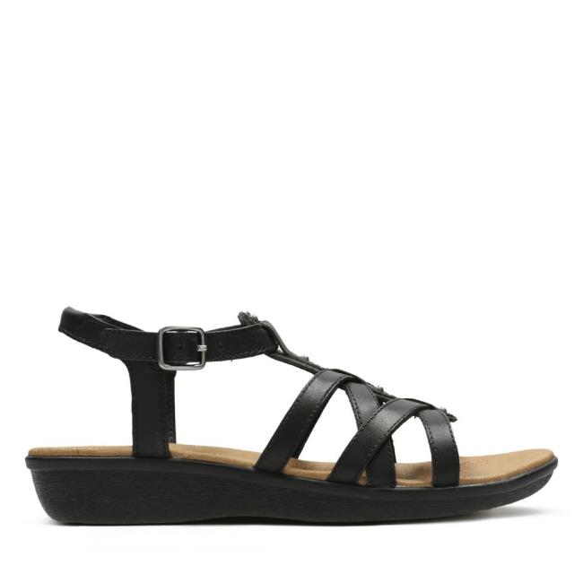 Women\'s Clarks Manilla Bonita Sandals Black | CLK140AML