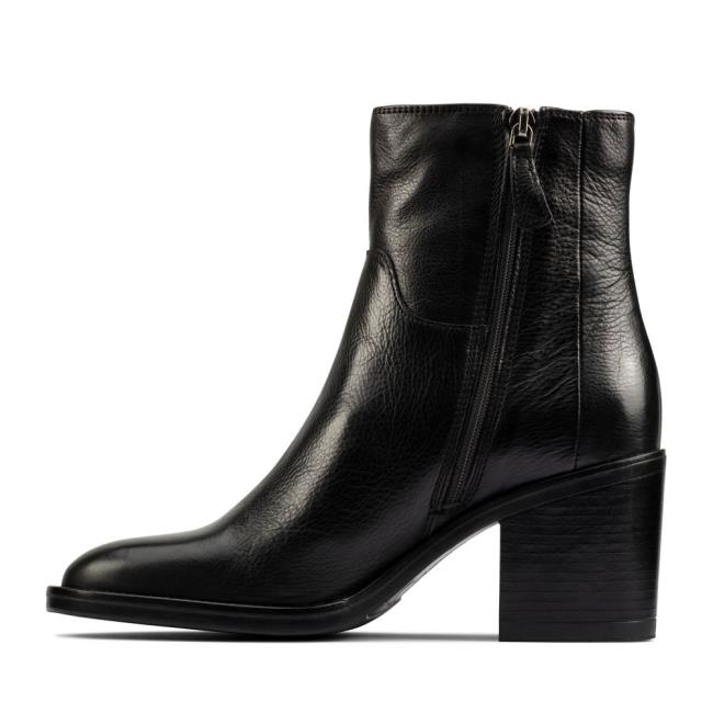 Women's Clarks Mascarpone 2 Go Heeled Boots Black | CLK395NSJ