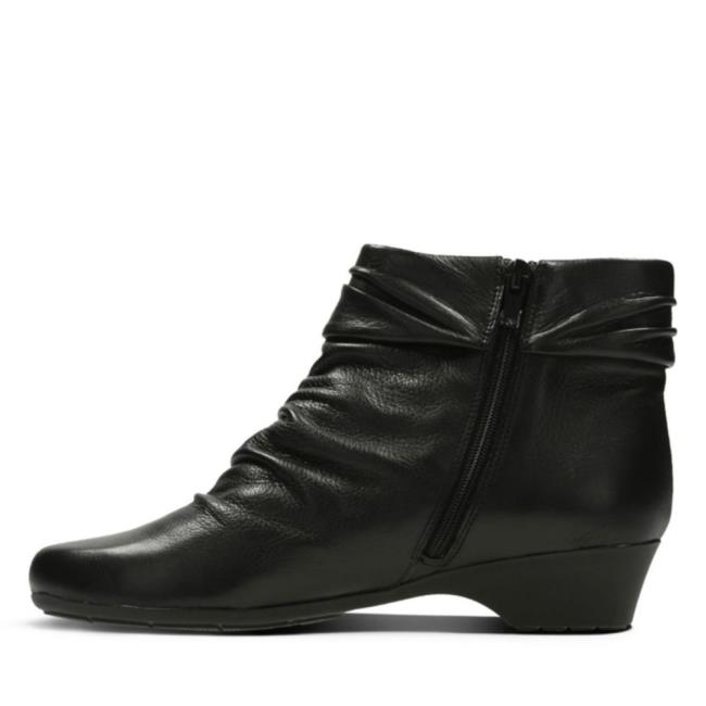 Women's Clarks Matron Ella Heeled Boots Black | CLK937KSH