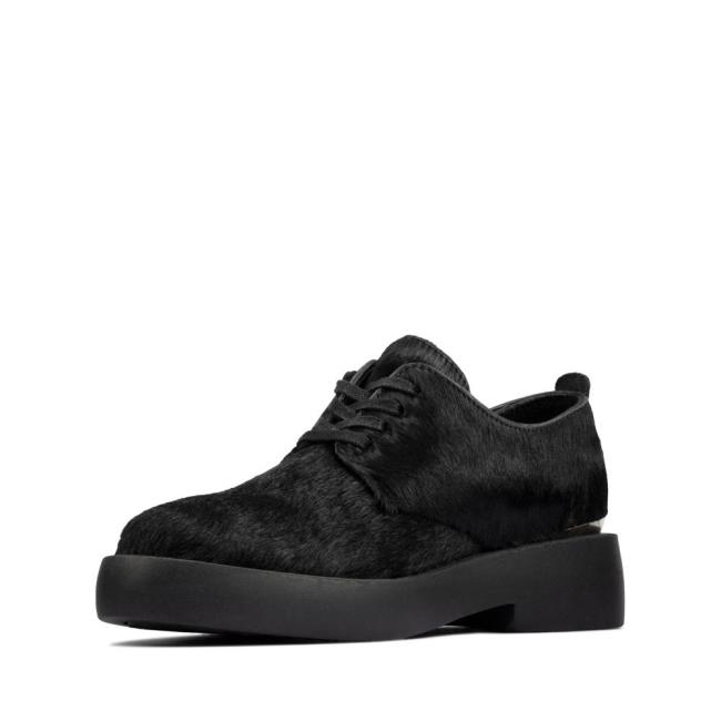 Women's Clarks Mileno London Flat Shoes Black | CLK429QAS