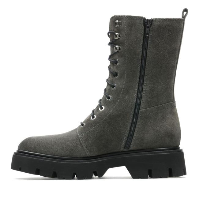 Women's Clarks Motive Lace Ankle Boots Dark Grey | CLK768INV