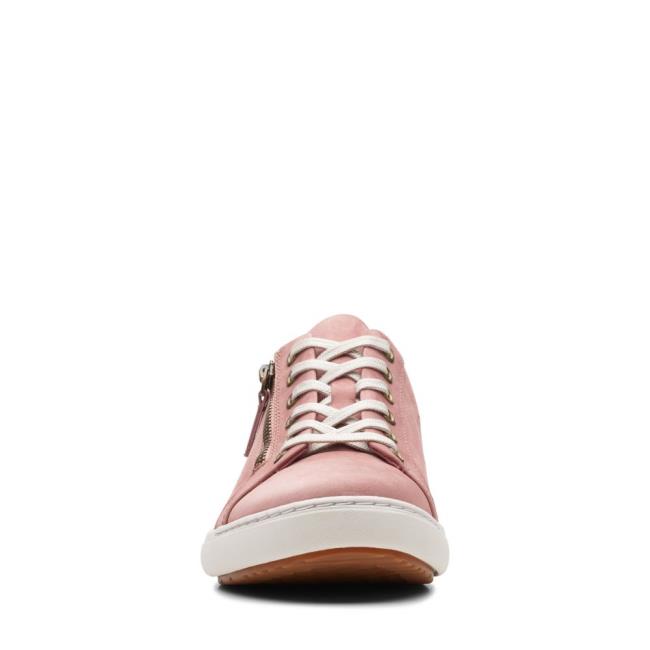 Women's Clarks Nalle Lace Sneakers Rose | CLK284WIU