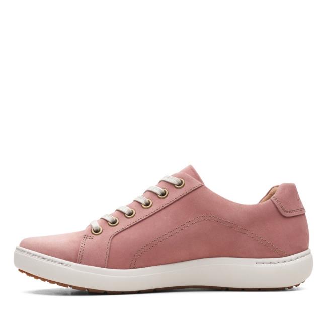 Women's Clarks Nalle Lace Sneakers Rose | CLK284WIU