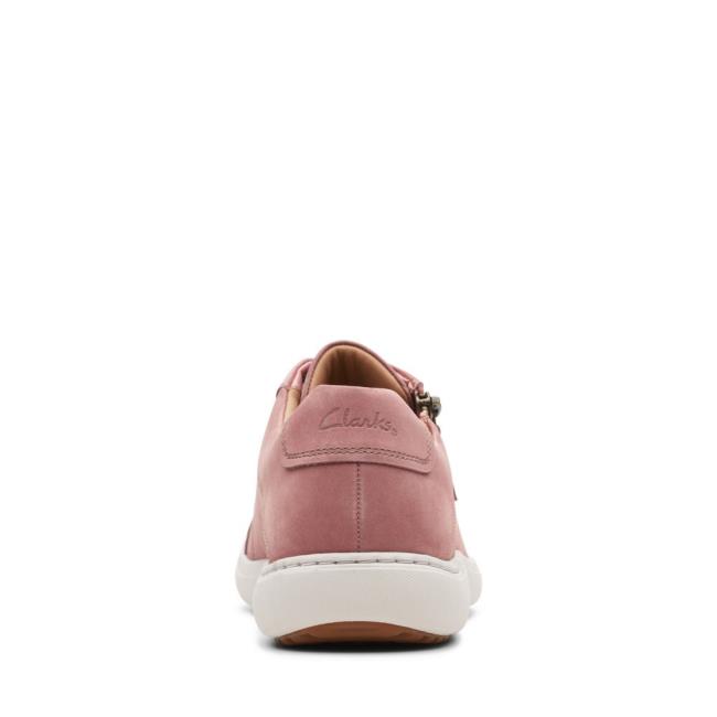 Women's Clarks Nalle Lace Sneakers Rose | CLK284WIU