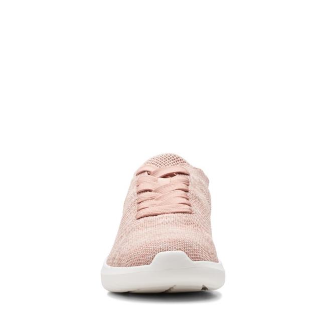 Women's Clarks Nova Glint Sneakers Light Pink | CLK397ZUA