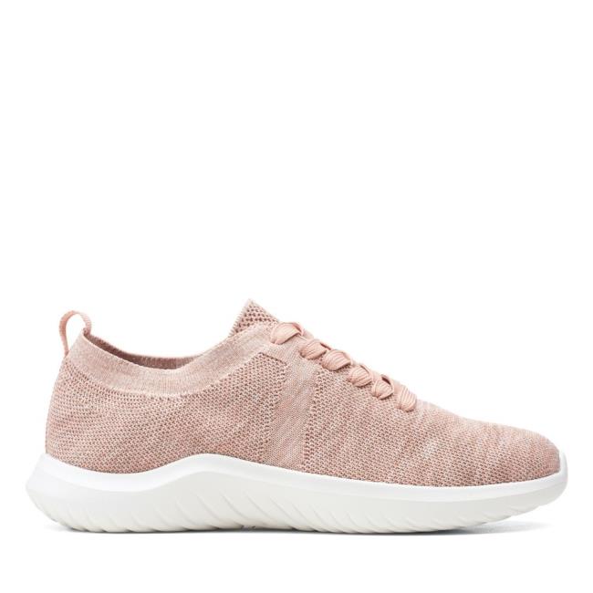 Women\'s Clarks Nova Glint Sneakers Light Pink | CLK397ZUA