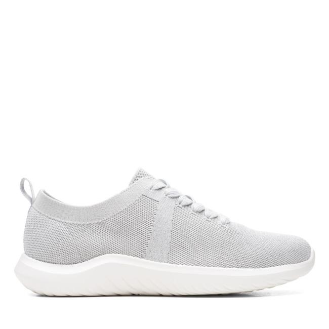 Women\'s Clarks Nova Glint Sneakers Light Grey | CLK597YAI