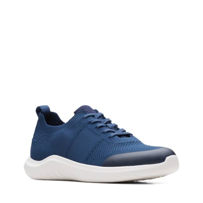 Women's Clarks Nova Lite Lace Sneakers Navy | CLK947SRM