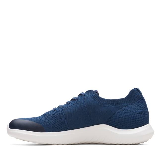 Women's Clarks Nova Lite Lace Sneakers Navy | CLK947SRM