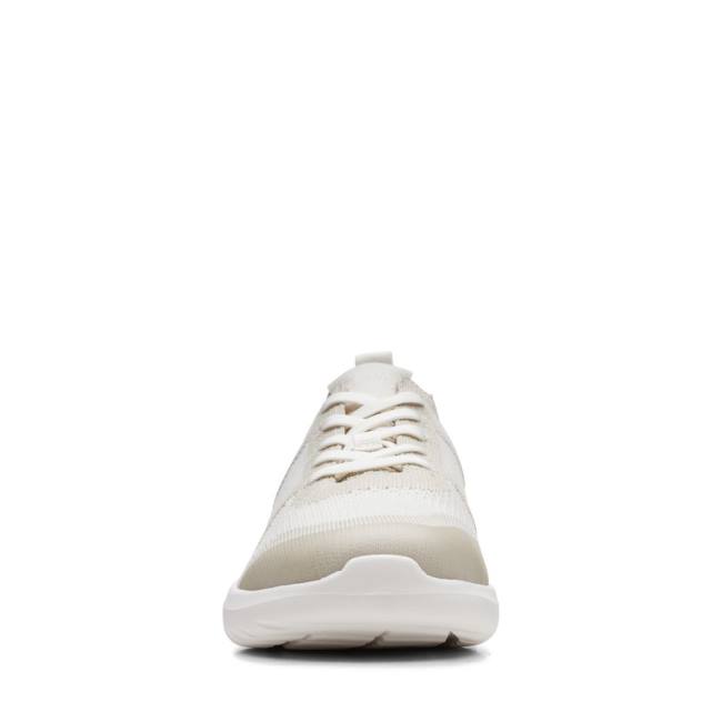 Women's Clarks Nova Lite Lace Sneakers White | CLK549OVR