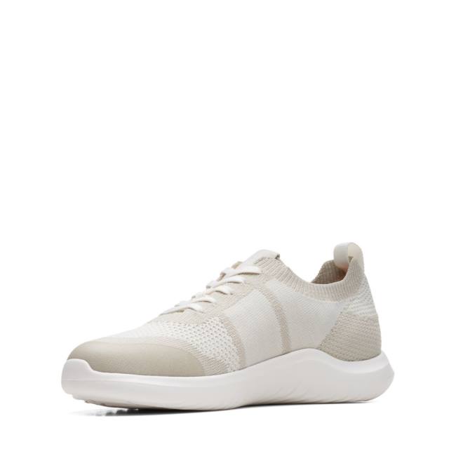 Women's Clarks Nova Lite Lace Sneakers White | CLK549OVR