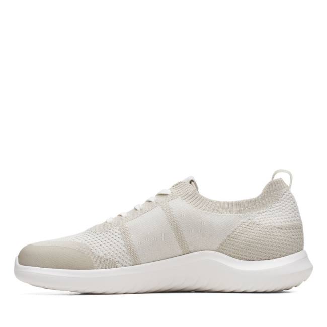 Women's Clarks Nova Lite Lace Sneakers White | CLK549OVR