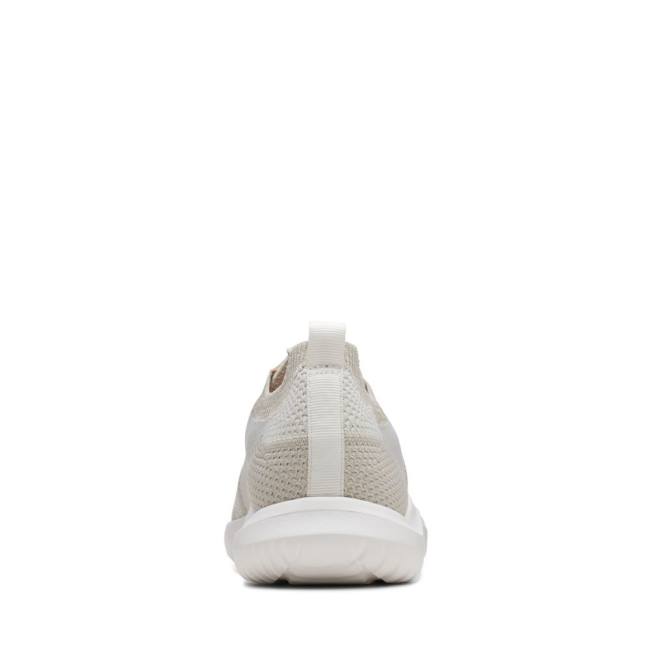 Women's Clarks Nova Lite Lace Sneakers White | CLK549OVR