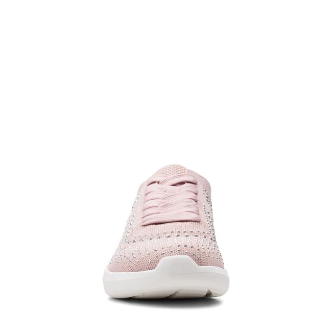 Women's Clarks Nova Spark Flat Shoes Pink | CLK179RWX