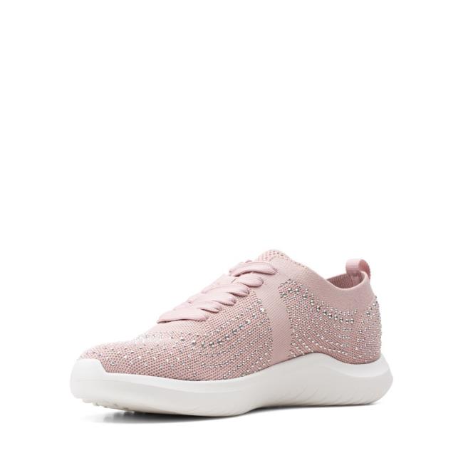 Women's Clarks Nova Spark Flat Shoes Pink | CLK179RWX